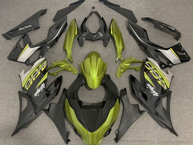 Amarillo Líquido & Gris 18-23 Kawasaki Ninja 400 Carenado