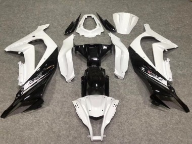 Blanco Brillo / Negro 11-15 Kawasaki ZX10R Carenado