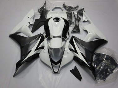 Blanco & Negro Limpio 07-08 Honda CBR600RR Carenado