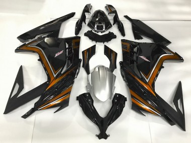 Negro Brillante & Naranja 13-18 Kawasaki Ninja 300 Carenado