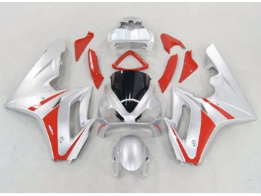 Plata & Rojo 06-08 Triumph Daytona 675 Carenado
