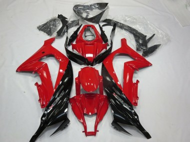 Rojo Negro Brillo 11-15 Kawasaki ZX10R Carenado
